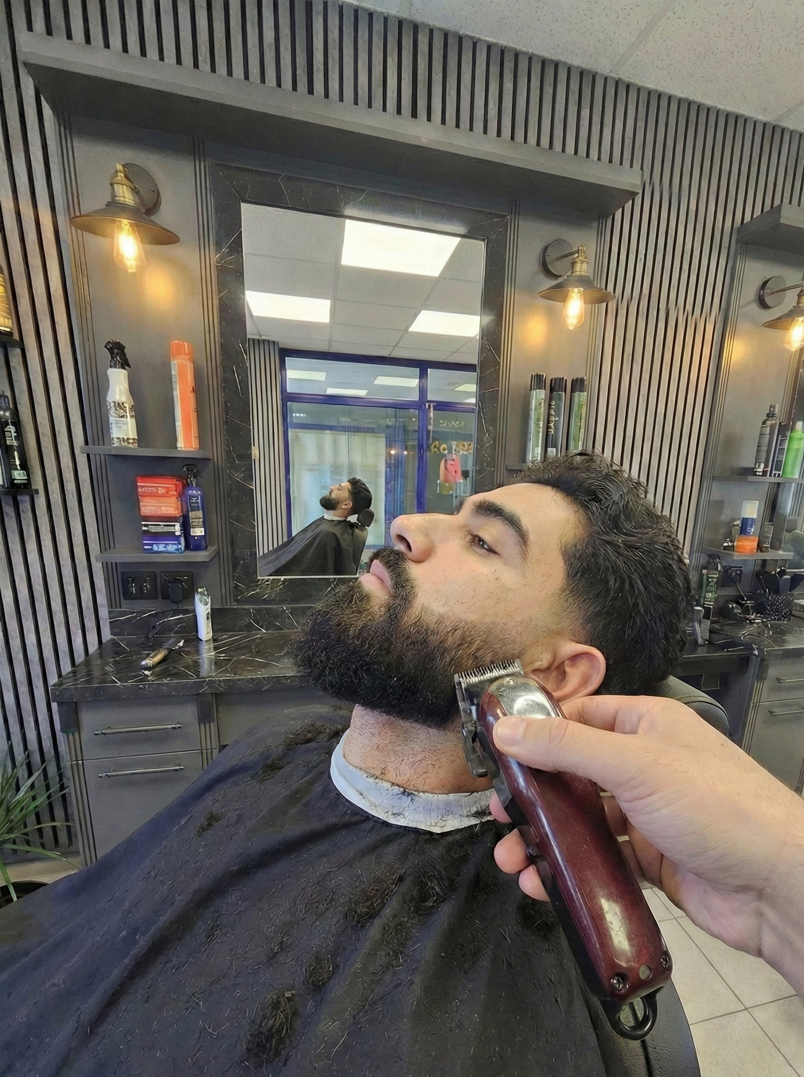 Expert beard trimming and grooming service